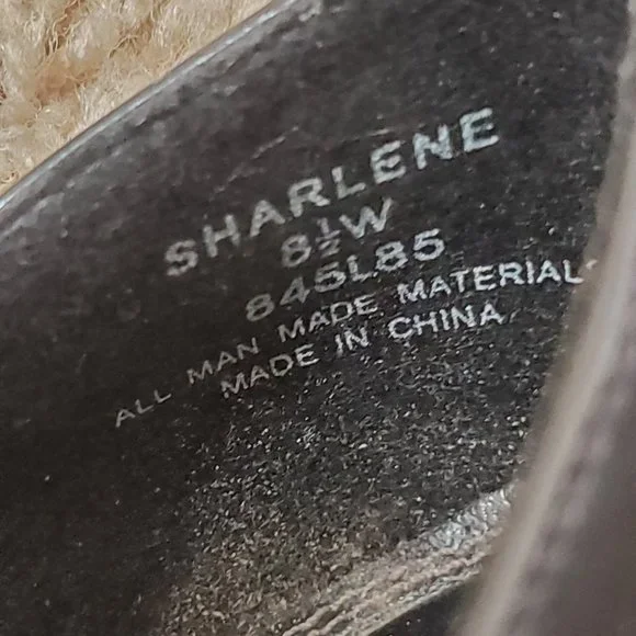 Black Heel Closed Toe Shoes Size 8 1/2 - Picture 5 of 7